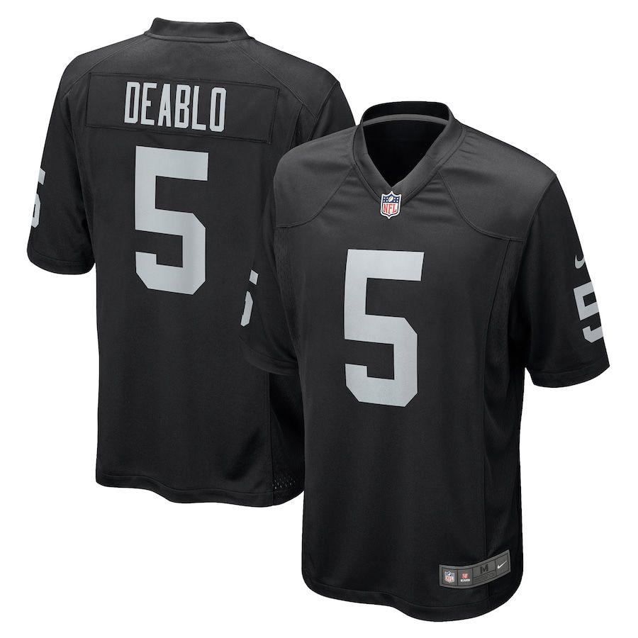 Men Oakland Raiders #5 Divine Deablo Nike Black Player Game NFL Jersey->oakland raiders->NFL Jersey